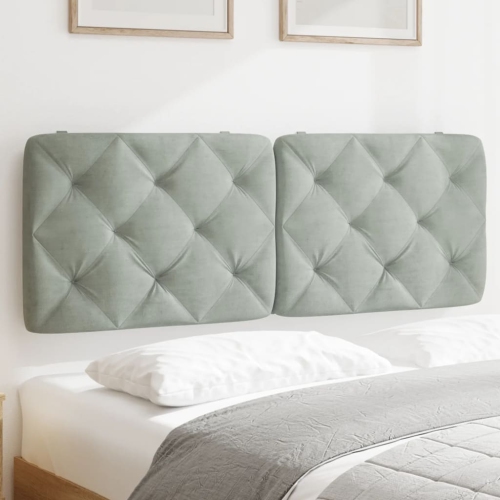 VIDAXL  Headboard Cushion Light Grey 137 Cm Velvet