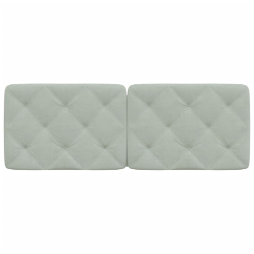 vidaXL Headboard Cushion Light Grey 137 cm Velvet