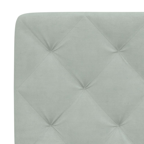 vidaXL Headboard Cushion Light Grey 137 cm Velvet
