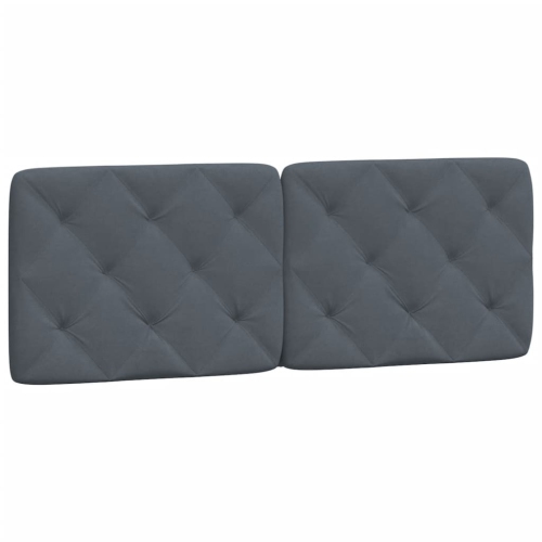 VIDAXL  Headboard Cushion Dark Grey 137 Cm Velvet