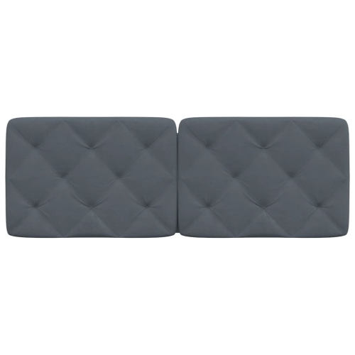 vidaXL Headboard Cushion Dark Grey 137 cm Velvet