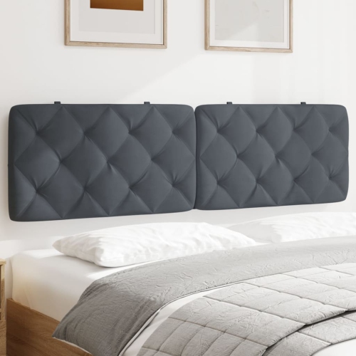 vidaXL Headboard Cushion Dark Grey 183 cm Velvet