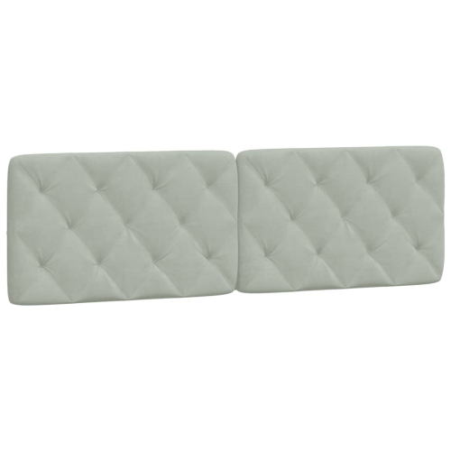 vidaXL Headboard Cushion Light Grey 152 cm Velvet
