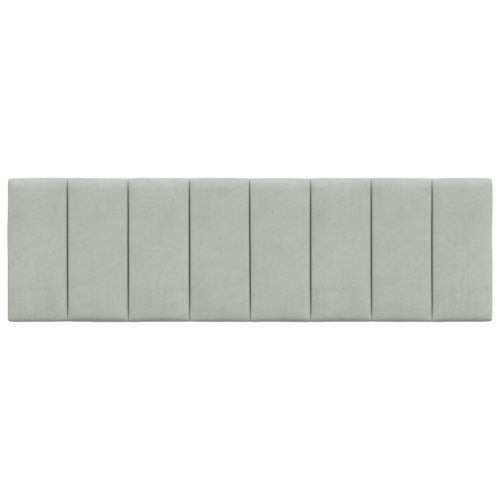 vidaXL Headboard Cushion "Hanko" Light Grey 152 cm Velvet