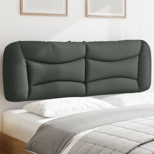 VidaXL – Coussin de tête de lit «&nbsp;Hvar&nbsp;» en tissu 152&nbsp;cm gris foncé