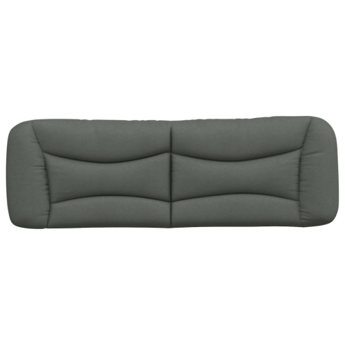 VidaXL – Coussin de tête de lit «&nbsp;Hvar&nbsp;» en tissu 152&nbsp;cm gris foncé