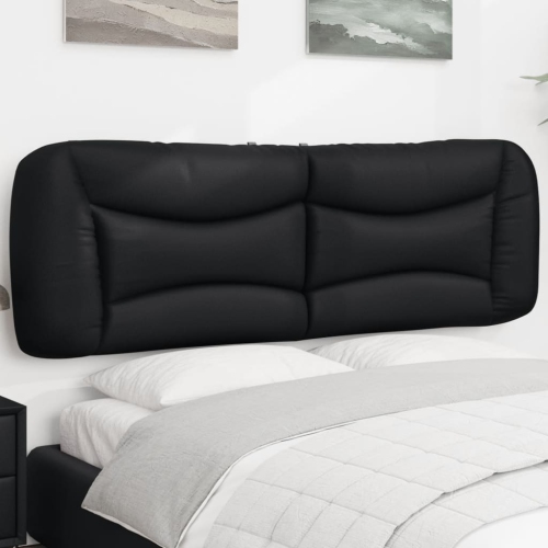 VidaXL – Coussin de tête de lit «&nbsp;Hvar&nbsp;» en similicuir 152&nbsp;cm noir