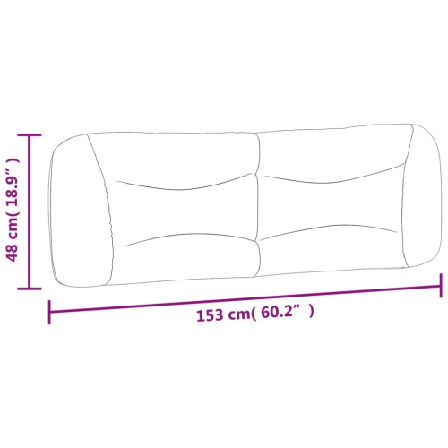VidaXL – Coussin de tête de lit « Hvar » en similicuir 153 cm noir