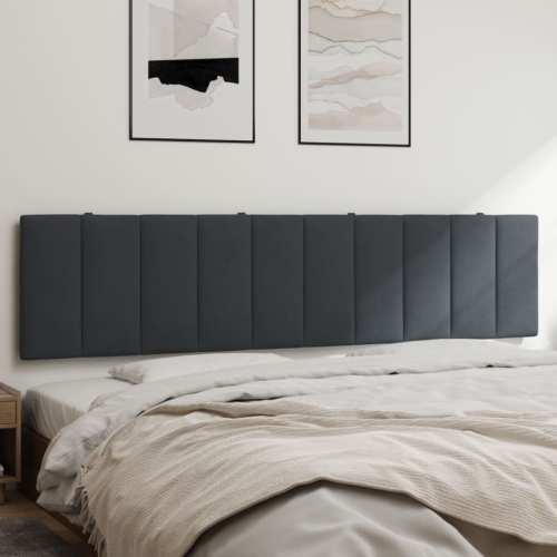vidaXL Headboard Cushion "Hanko" Dark Grey 193 cm Velvet