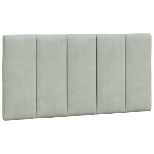 vidaXL Headboard Cushion "Hanko" Light Grey 100 cm Velvet