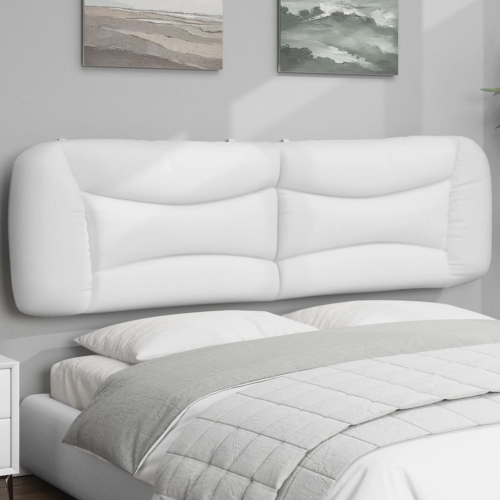 VIDAXL  Headboard Cushion 183 Cm Faux Leather In White