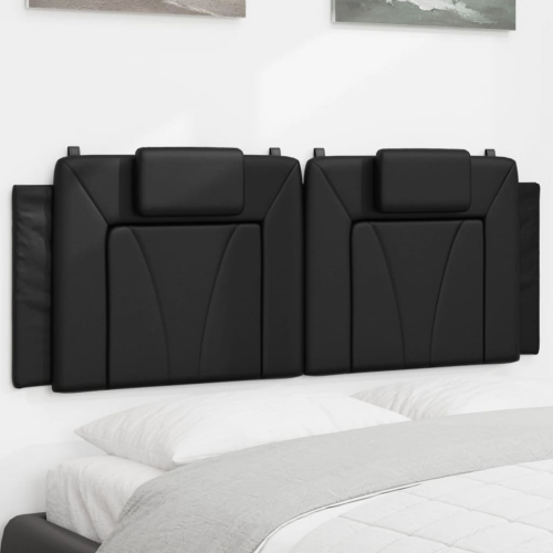 vidaXL Headboard Cushion "Viana" Black 137 cm Faux Leather