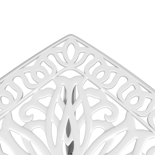 vidaXL Garden Table White 53x53x53 cm Cast Aluminium