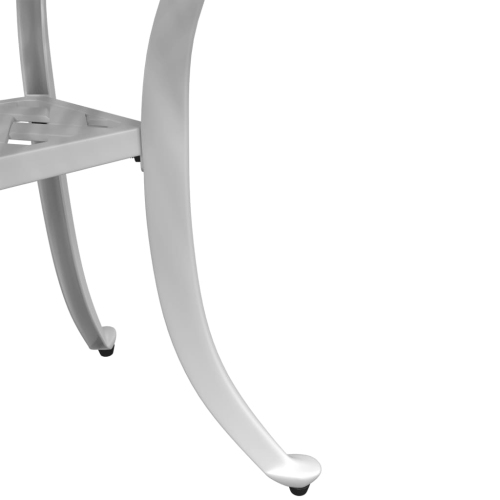 vidaXL Garden Table White 53x53x53 cm Cast Aluminium