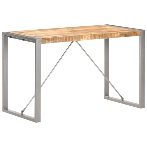 vidaXL Dining Table 120x60x75 cm Solid Rough Mango Wood