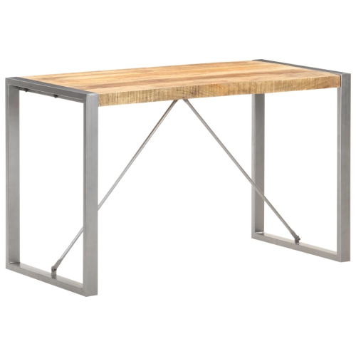 vidaXL Dining Table 120x60x75 cm Solid Rough Mango Wood