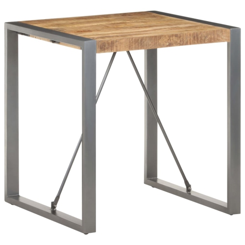 VIDAXL  Dining Table 70X70X75 Cm Solid Rough Wood In Mango