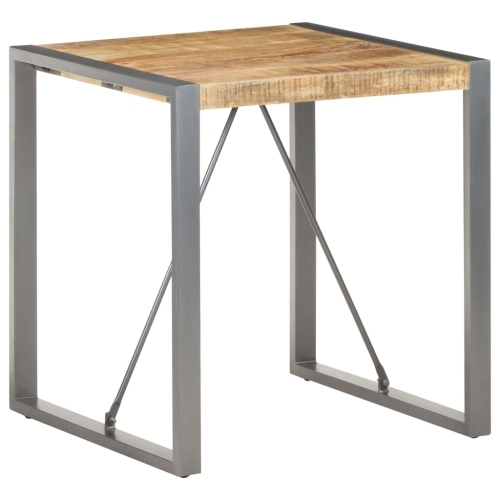 vidaXL Dining Table 70x70x75 cm Solid Rough Mango Wood