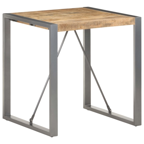 vidaXL Dining Table 70x70x75 cm Solid Rough Mango Wood
