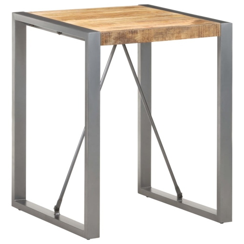 VIDAXL  Dining Table 60X60X75 Cm Solid Rough Wood In Mango