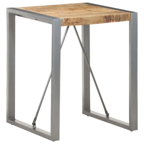 vidaXL Dining Table 60x60x75 cm Solid Rough Mango Wood