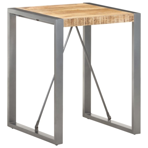 vidaXL Dining Table 60x60x75 cm Solid Rough Mango Wood