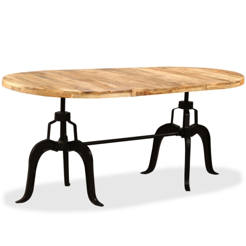 vidaXL Dining Table Solid Mango Wood and Steel 70.9"