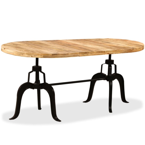 vidaXL Dining Table Solid Mango Wood and Steel 70.9"