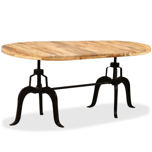 vidaXL Dining Table Solid Mango Wood and Steel 70.9"