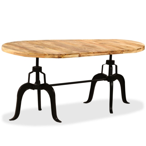 vidaXL Dining Table Solid Mango Wood and Steel 70.9"