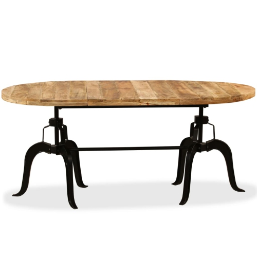 vidaXL Dining Table Solid Mango Wood and Steel 70.9"