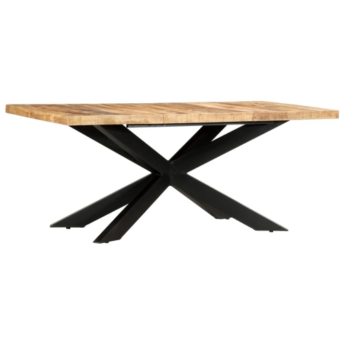 Table à dîner vidaXL en bois de manguier massif rugueux de 70,9 x x35,4 x x29,9 po