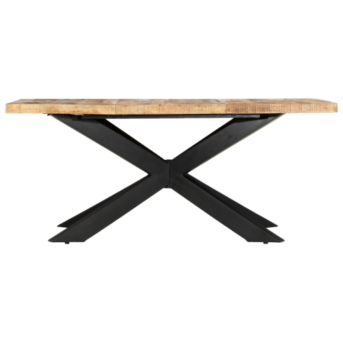 vidaXL Dining Table 70.9"x35.4"x29.9" Solid Rough Mango Wood