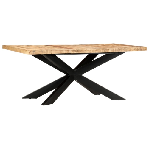 vidaXL Dining Table 70.9"x35.4"x29.9" Solid Rough Mango Wood