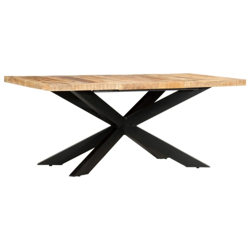 vidaXL Dining Table 70.9"x35.4"x29.9" Solid Rough Mango Wood