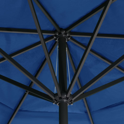 Parasol de jardin avec poteau en aluminium 500&nbsp;cm bleu azur de vidaXL