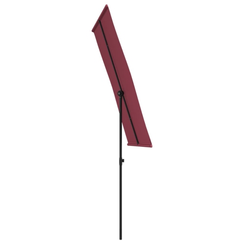 vidaXL Garden Parasol with Aluminium Pole 180x110 cm Bordeaux Red