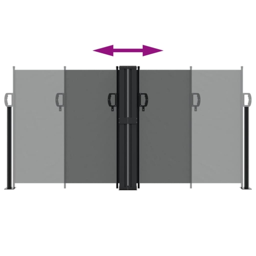 vidaXL Retractable Side Awning Anthracite 120x1000 cm