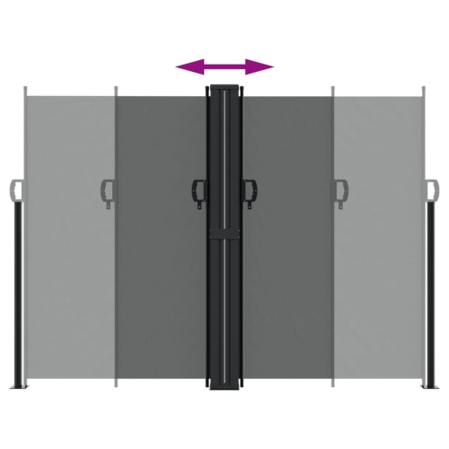 vidaXL Retractable Side Awning Anthracite 180x600 cm