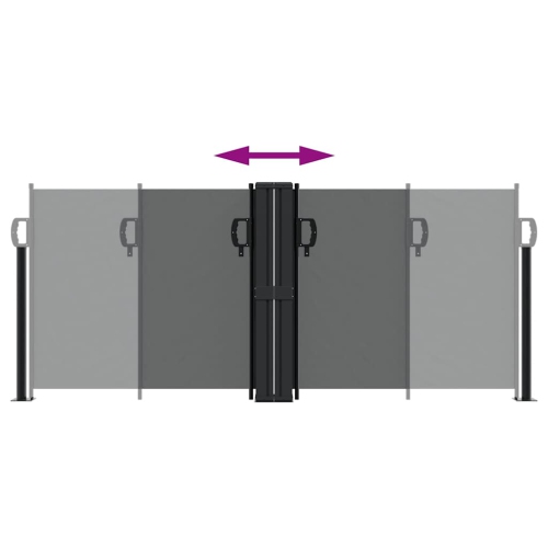 vidaXL Retractable Side Awning Anthracite 100x1000 cm