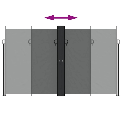 vidaXL Retractable Side Awning Anthracite 200x1200 cm
