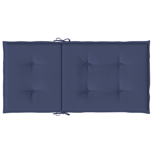 vidaXL Lowback Chair Cushions 6 pcs Navy Blue Fabric