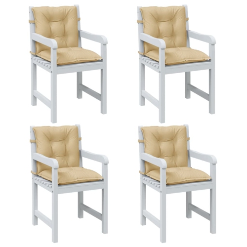vidaXL Lowback Chair Cushions 4 pcs Melange Beige 100x50x7 cm Fabric