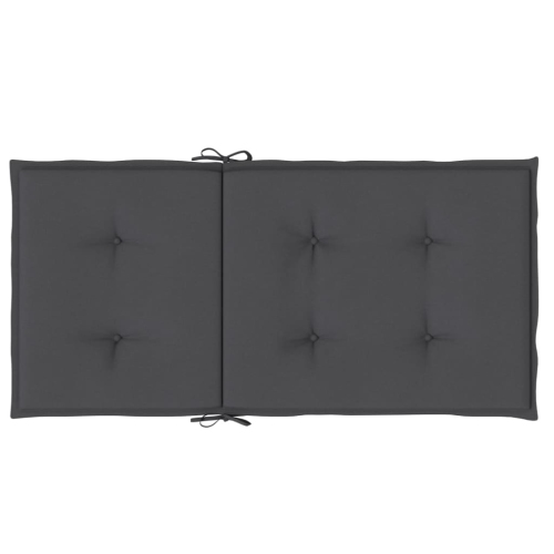 vidaXL Lowback Chair Cushions 2 pcs Melange Anthracite 100x50x4 cm Fabric