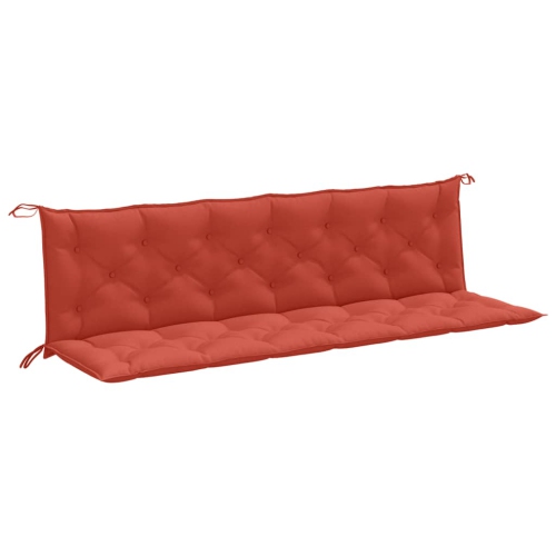 VIDAXL  Garden Bench Cushions 2PCs Melange 200X50X7 Cm Fabric In Red