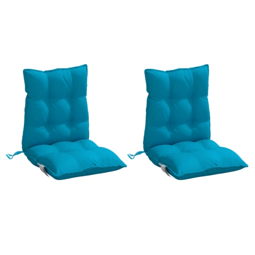 vidaXL Lowback Chair Cushions 2 pcs Light Blue Oxford Fabric