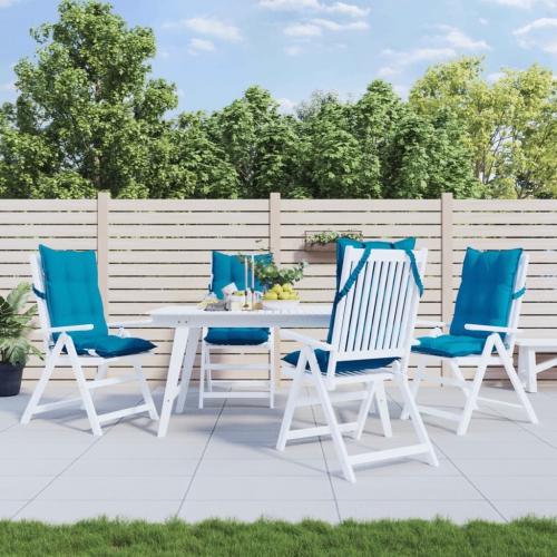 vidaXL Highback Chair Cushions 4 pcs Light Blue Oxford Fabric