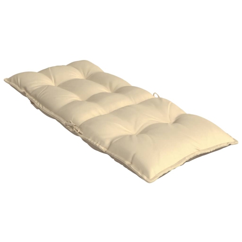 vidaXL Highback Chair Cushions 2 pcs Beige Oxford Fabric