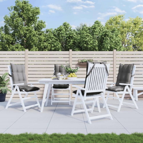 vidaXL Highback Chair Cushions 4 pcs Grey Oxford Fabric