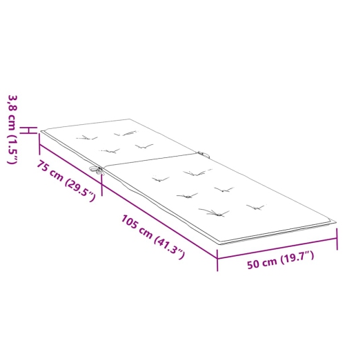 vidaXL Deck Chair Cushion Melange Beigex50x4 cm Fabric